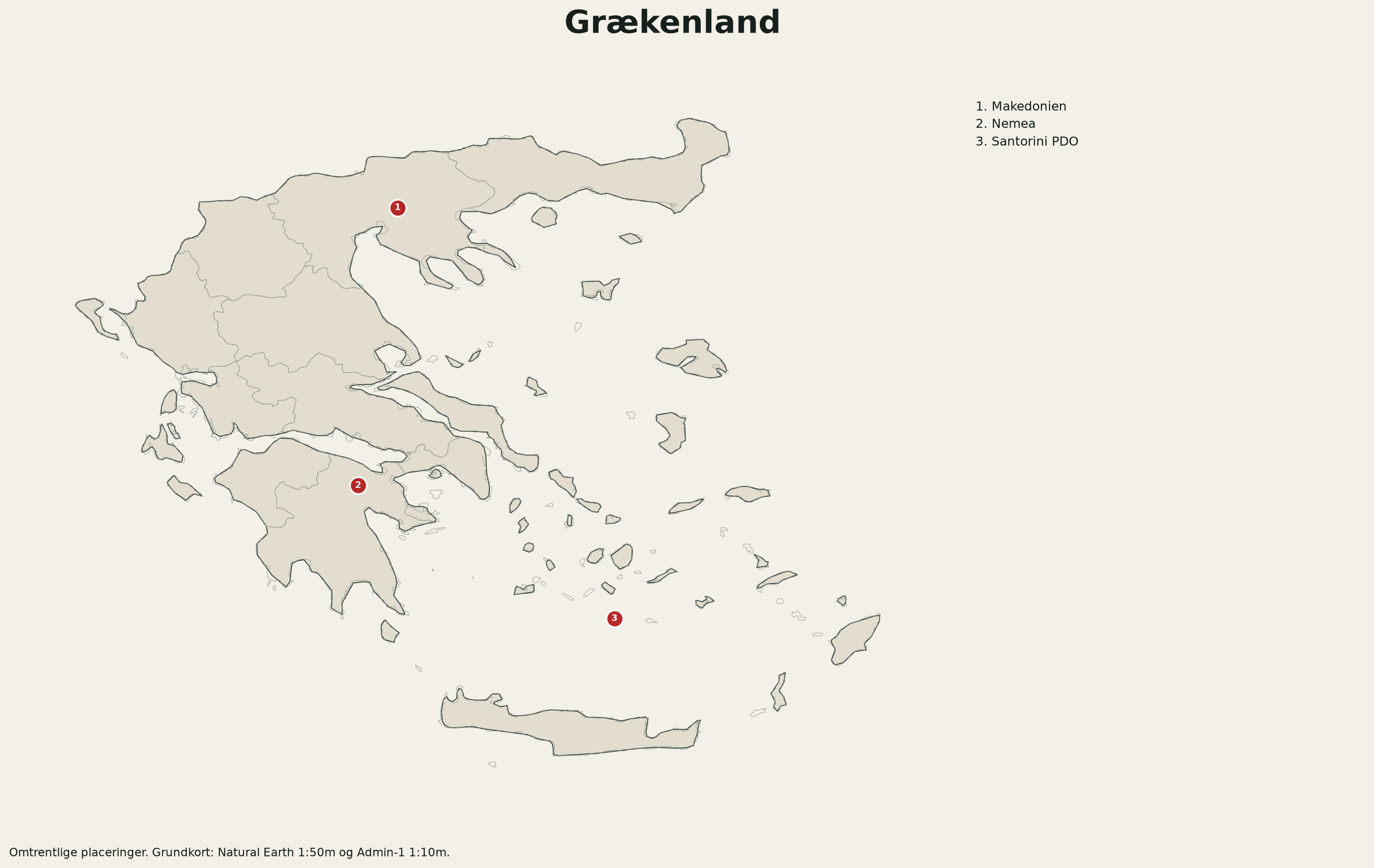 Kort over Grækenland